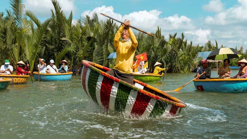 Hoi An barco de bambu