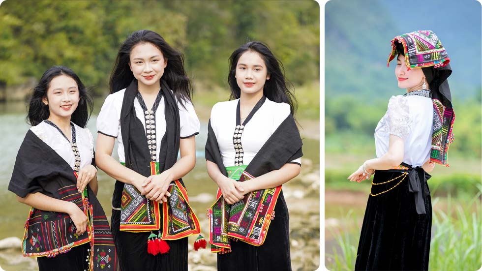 Traje tradicional do grupo étnico Thai 